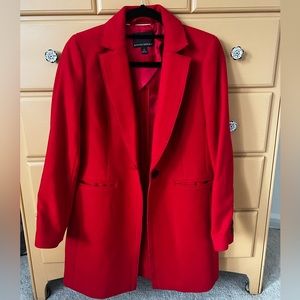 Red Wool Coat - Size 0